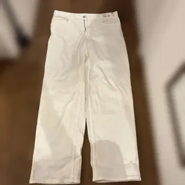 이번 시즌 UNIQLO 와이드 스트레이트 청바지 31 화이트