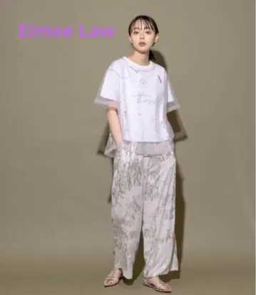 Eimee Law 호일 프린트 릴랙스 팬츠