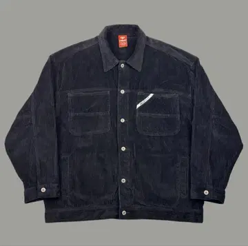pelle pelle 굵은 폭 코듀로이 트래커 자켓 XL 블랙