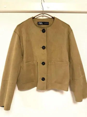 ZARA 노카라 자켓 베이지
