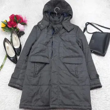 G9609*IKKA 이카 충전솜 코트 자켓 차콜 그레이 M