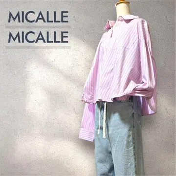 미사용 새상품 MICALLEMICALLE 스트라이프 오버 사이즈 셔츠