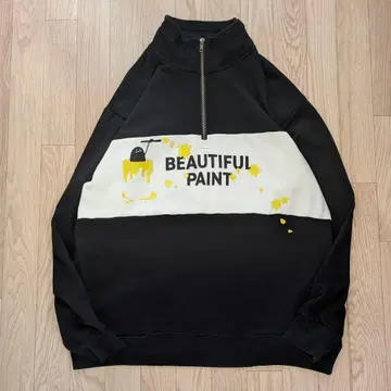 그라니프 페인트 뷰티풀 섀도우 하프 지퍼 풀오버 블랙 L