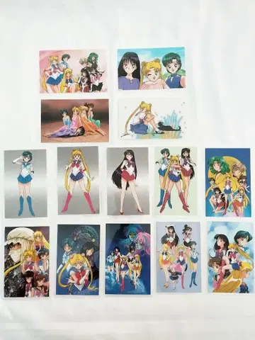 세일러문 라미네이티드 카드 14장 세트 카세트 인덱스