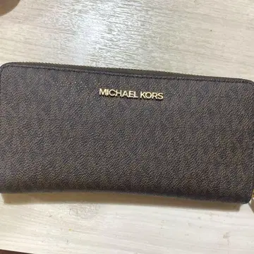 MICHAEL KORS 브라운 장지갑 마이클코어스 라운드 지퍼