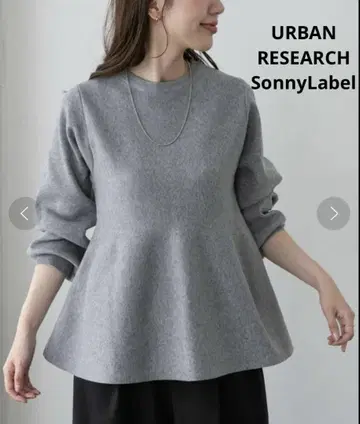 URBAN RESEARCH Sonny Label 페플럼 니트 풀오버