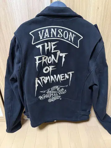 VANSON 라이더 자켓 블랙 T.F.O.A