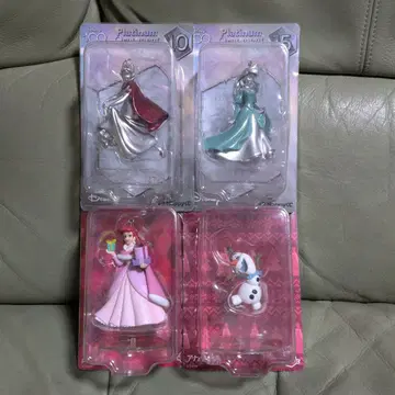 디즈니 오너먼트 4개 세트 아리엘 백설공주 올라프