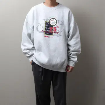 1990's MadeinUSA Printed Sweat Shirt