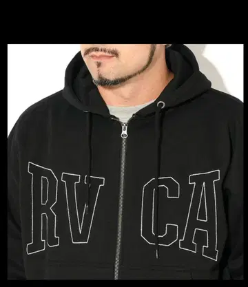 새상품 RVCA 블랙 집업 후드티