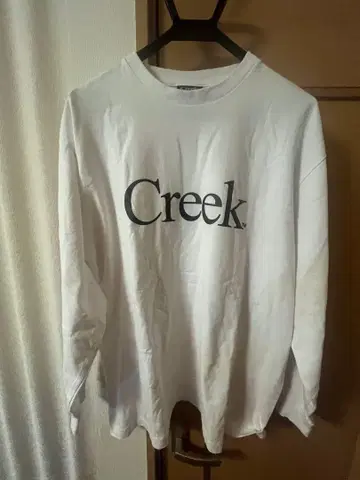 Creek 로고 긴팔 티셔츠 XL 화이트