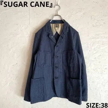 [ SUGAR CANE ] 워바쉬 스트라이프 패턴 자켓 커버올 38