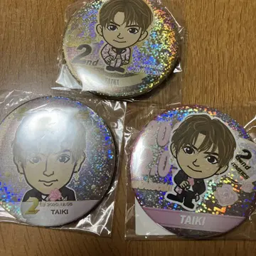 사토 타이기 75mm 캔뱃지 3개 세트 2주년 온라인 부스
