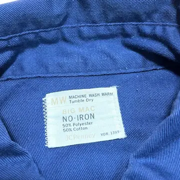 70s BIG MAC 워크 셔츠 네이비 컬러 jcpenny