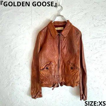이탈리아제 [GOLDEN GOOSE] 카프 레더 자켓 브라운 XS