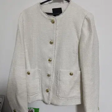 anuans 트위드 노카라 자켓