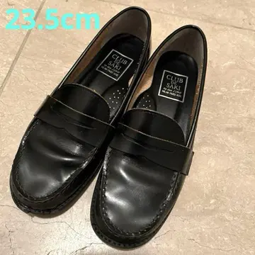 CLUB DE SAKI 블랙 가죽 로퍼 23.5cm 통학