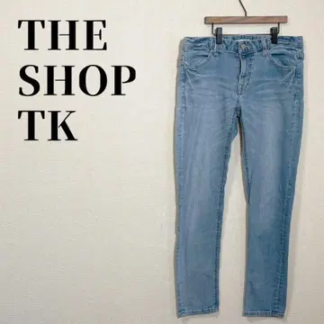 THE SHOP TK 릴랙스 스키니 데님 팬츠 면 혼방 블루 사이즈 M