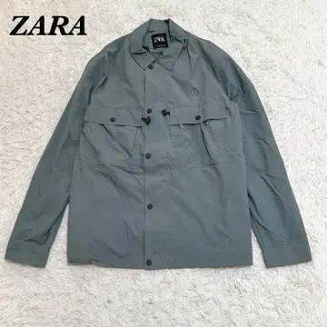 [ 새상품급 ] ZARA 나일론 워크 자켓 L 카키 마운틴 후드티