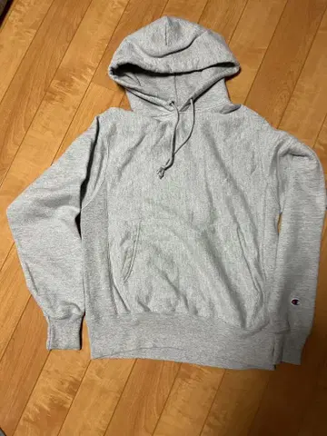 Champion Reverse Weave 후드티 S 그레이