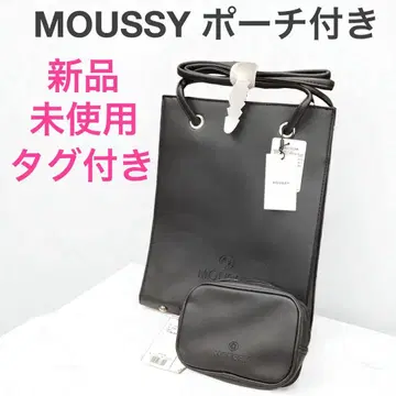 MOUSSY 블랙 숄더백 파우치 덤 미사용 [ 마우지 ]