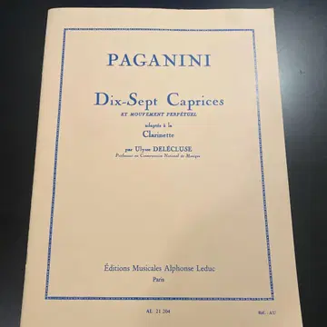 PAGANINI Dix-Sept Caprices 클라리넷용