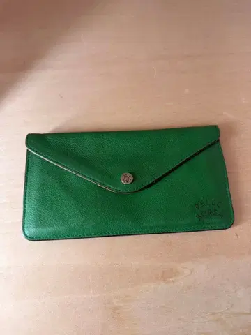 그린 가죽 장지갑 플랩식 슬림 지갑