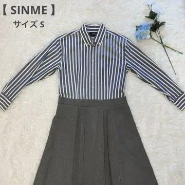 SINME 신메 이타야 유카 긴팔 셔츠 롱 원피스 도킹 새상품급 S