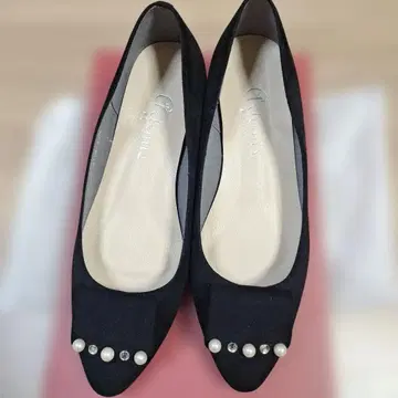 펄 장식 블랙 플랫슈즈 23.5 블랙 펌프스 아르테미스 다이애나
