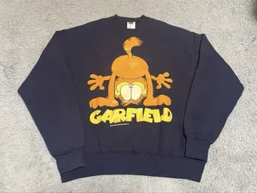 80s Garfield 크루넥 맨투맨 USA제