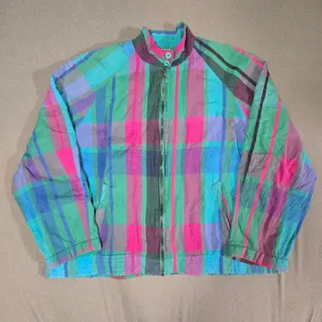 90s Izod Lacoste G-9형 탄력 해링턴 자켓 마드라스