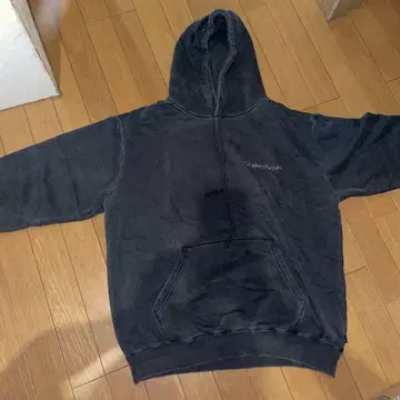 Quiksilver 블랙 후드 부착 후드티 구제 의류