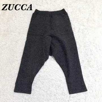 ZUCCA 울 테이퍼드 사루엘 팬츠 M 그레이 무지