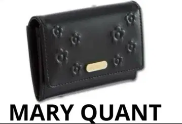 MARY QUANT 블랙 3단 폴더형 지갑