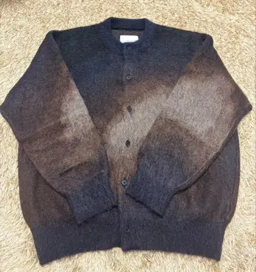 GRADATION MOHAIR KNIT CARDIGAN