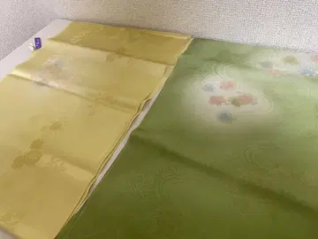 꽃무늬 오비 장식 천 옅은 옐로우 컬러 옅은 그린 컬러