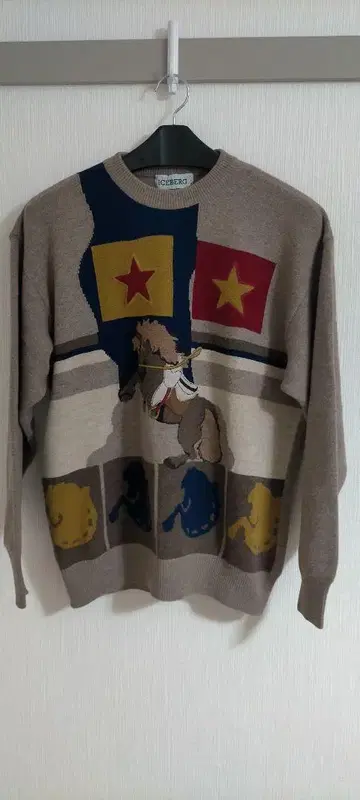 새상품급 이탈리아제 아이스버그 호스 스타 빈티지 스웨터 니트 3