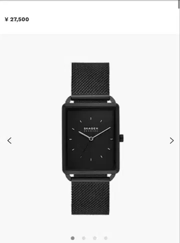SKAGEN 삼침 블랙 스테인리스 스틸 메쉬 워치