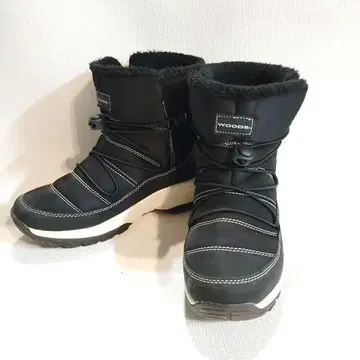 겨울 신발 부츠 여성용 방수 스노우부츠 블랙 검정 방한 신발 23.5