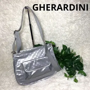GHERARDINI 게라르디니 숄더백 올 로고 무늬 실버 계열