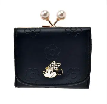 [ MARY QUANT ] 미니 지갑 블랙 꽃