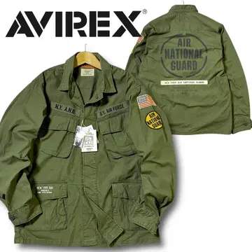2XL AVIREX 고내구성 밀리터리 퍼티그 자켓 올리브
