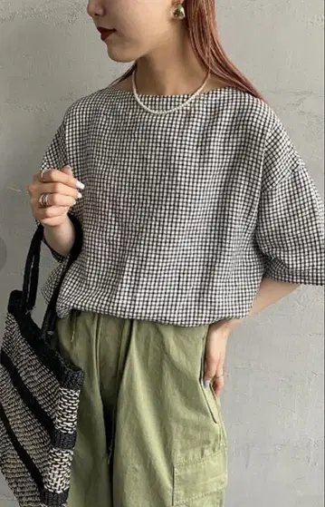 오르치발 린넨 티셔츠 블라우스 쿨넥 풀오버