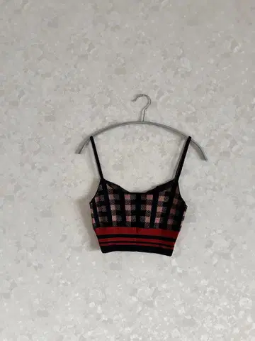 DRIES VAN NOTEN 체크 무늬 뷔스티에