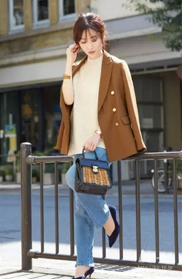 Demi-Luxe BEAMS 브라운 테일러드 자켓