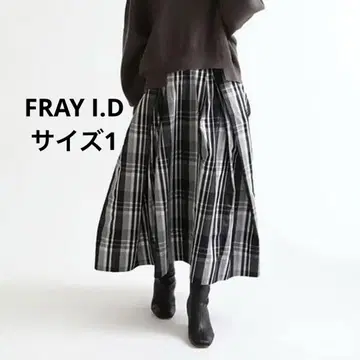 FRAY.I.D 체크 무늬 플레어 스커트 사이즈 1