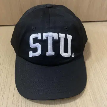 STU 로고 자수 블랙 야구 모자