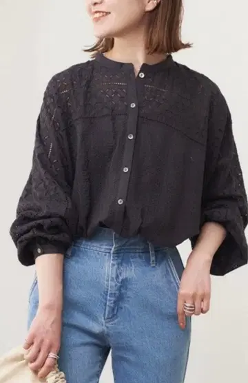 Spick & Span 프로이더 레이스 돌먼 블라우스