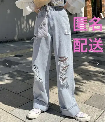 Alley 꽤 괜찮은 데미지 데님 팬츠
