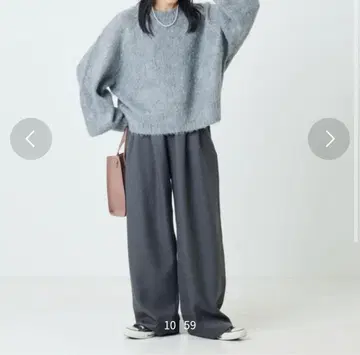 컬러 샤기 니트 숏 풀오버